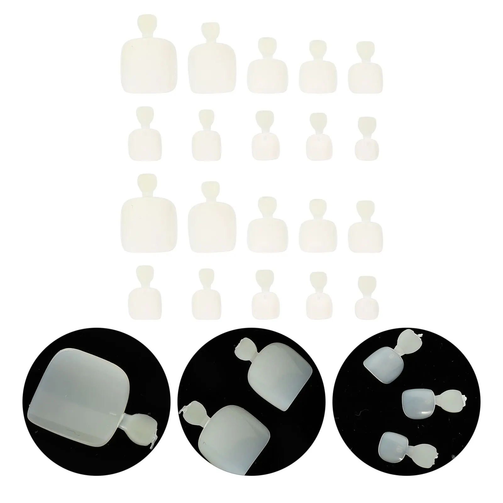 

500 Pcs Tip Pies Nail Art Supplies Bagged Tips De Artificial Toenails Abs Press on Para