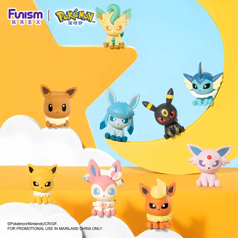 

Pokemon Tiny Adventure Series 2, семейные мини-фигурки Иви, Сильвеон Пикачу, Коллекционная аниме-модель, подарок