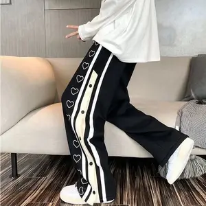 Sweatpants spor uzun, büyük boy, düğme yan bölünmüş, gündelik giyim, basketbol, pantolon, kar, streetwear, Harajuku, erkek ve kadın Pantolondaki en iyi 10 satış ve açık - №9