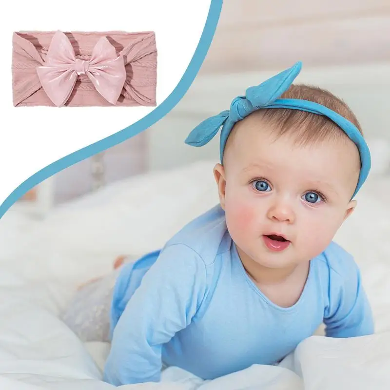 Baby Girls Bows Headbands High-Elastic Cute Bows Head Wrap Super Stretchy Soft Baby Headbands Soft Hairbands With Bows For Girls