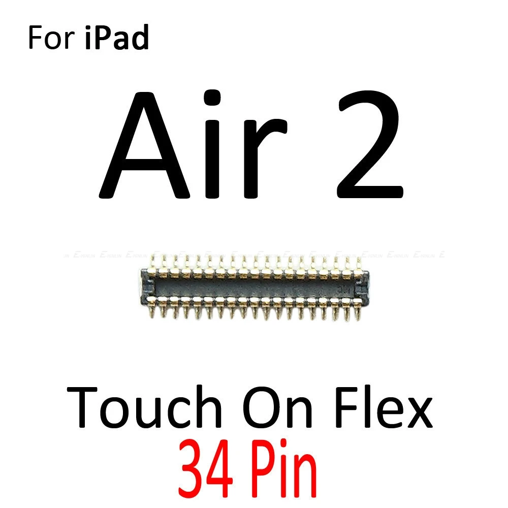 Fpc conector para ipad 5 ar 6 ar 2 lcd digitador da tela de toque conector clipe na placa principal da placa-mãe cabo flexível