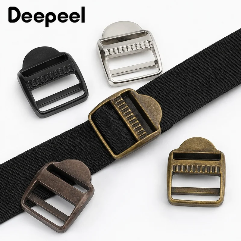 4/10Pcs 20/25/32mm Metal Tri-Glide Slider Buckle Backpack Shoulder Strap Adjuster Replacement Webbing Repair Sewing Hardware Kit