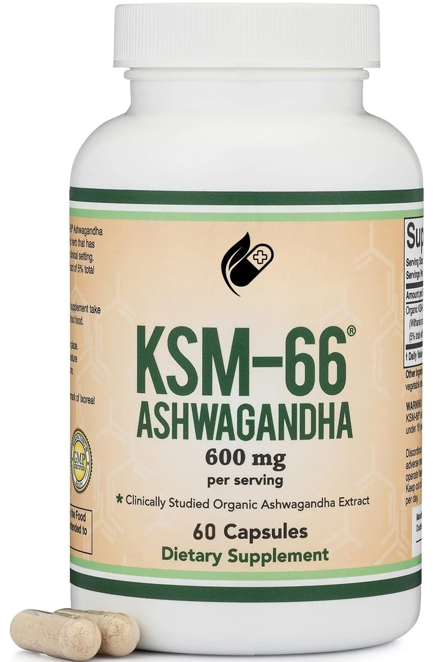 Organic Ashwagandha, Dietary Supplement for Stress Relief, Energy, Occasional Insomnia, Non-GMO, Vegan, Gluten-Free