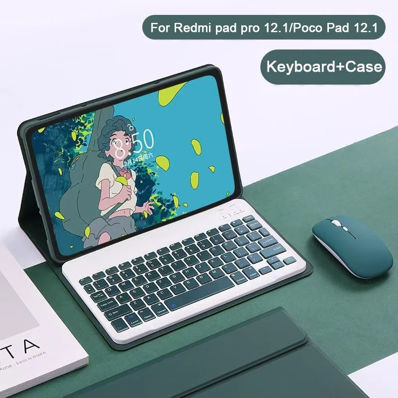 Tablet Cases For Xiaomi Redmi Pad Pro Poco Pad Case 12.1 2024 Smart Funda Keyboard Cover Redmi Pad Pro 12.1 Inch 2024