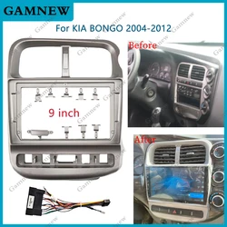 Kit pannello di montaggio per cruscotto radio Android adattatore fascia per telaio auto da 9 pollici per Kia BONGO 2004-2012