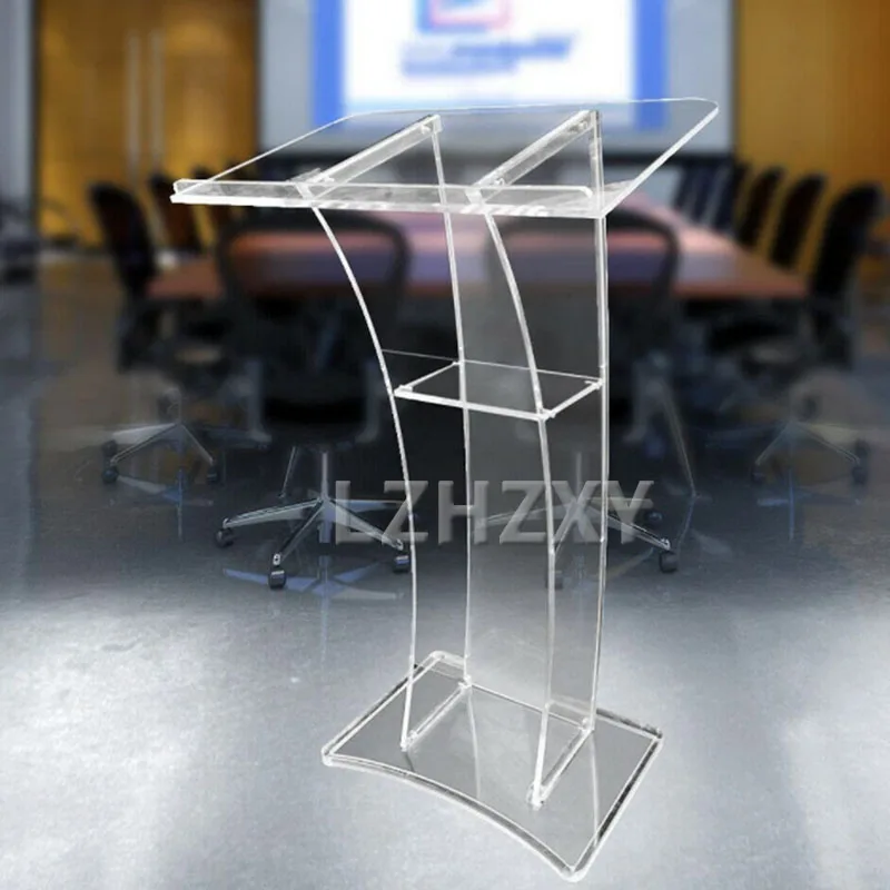 Transparent Acrylic Speaker Stand Plexiglass Podium Welcome Pastor Podium for Events And Presentations