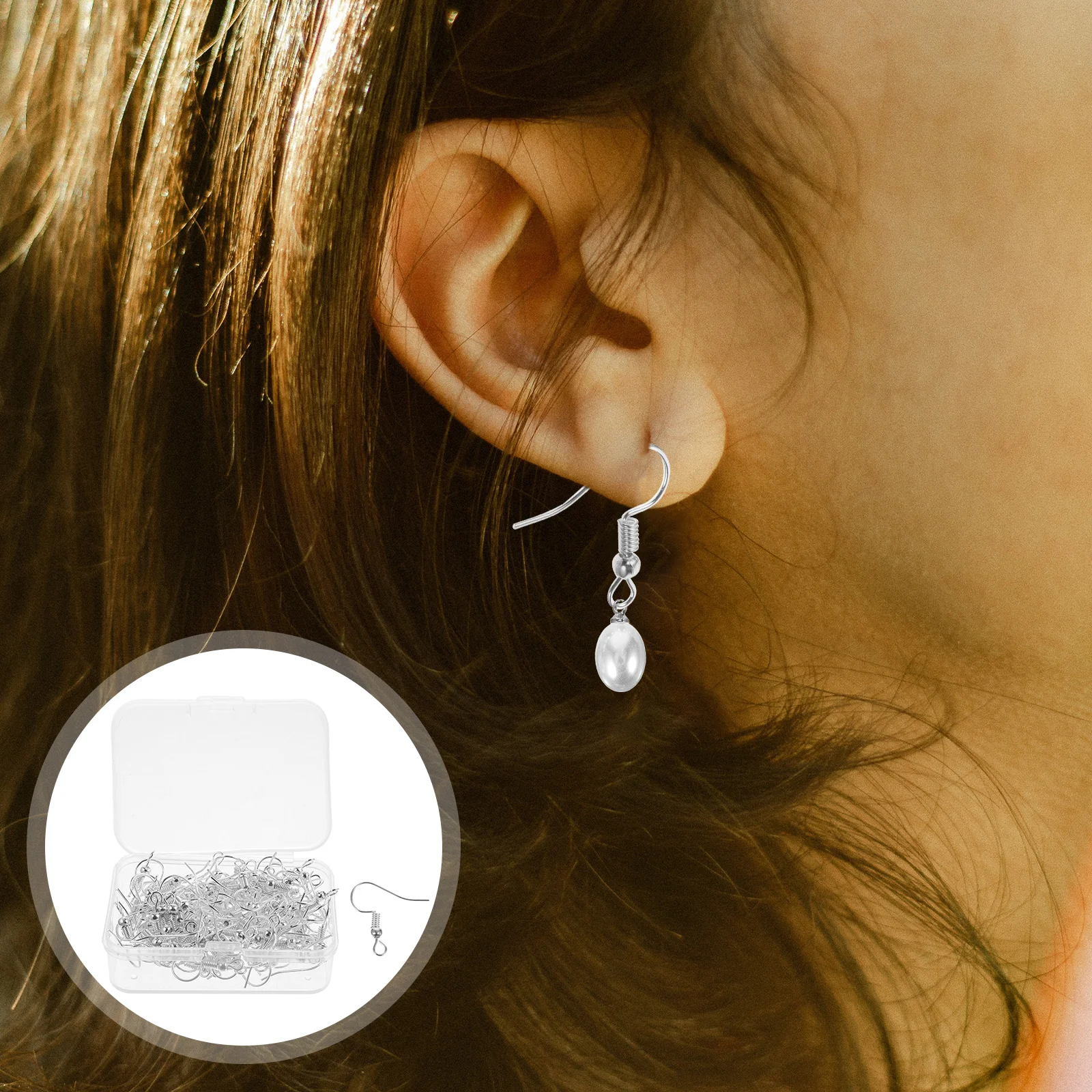 

120pcs Making Hooks Diy Dangle Jewelry Accessories Metal Earring Supplies Craft Parts Simple Light Compact Design Attractive