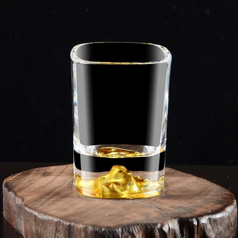 45ML Snow Mountain Glass Iceberg Cup Bar Square Cup bicchiere da vino bianco bicchiere da vino straniero una tazza di bicchiere da vino forte.