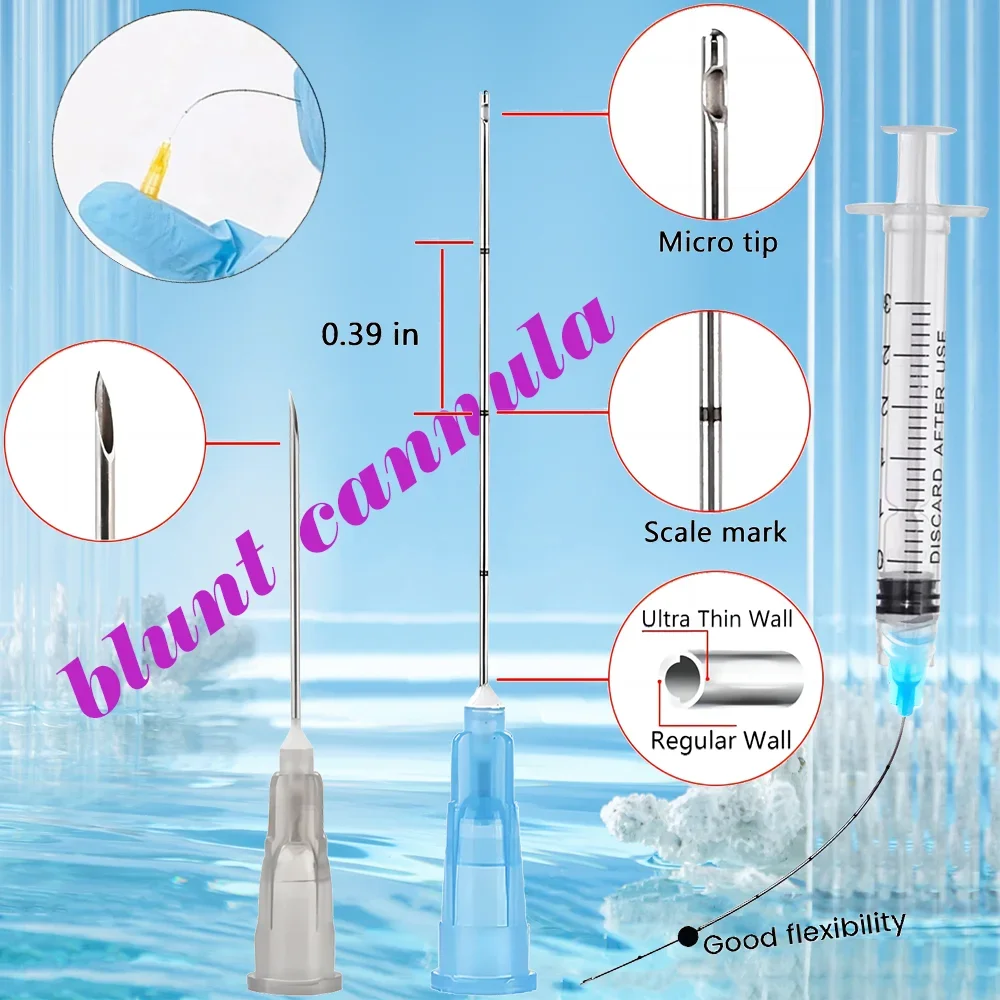 

Medical Disposable Sterile microcannula 25g 50mm 14g 90mm Blunt Tip Micro Cannula Needle for Injectable Hyaluronic Acid Fillers
