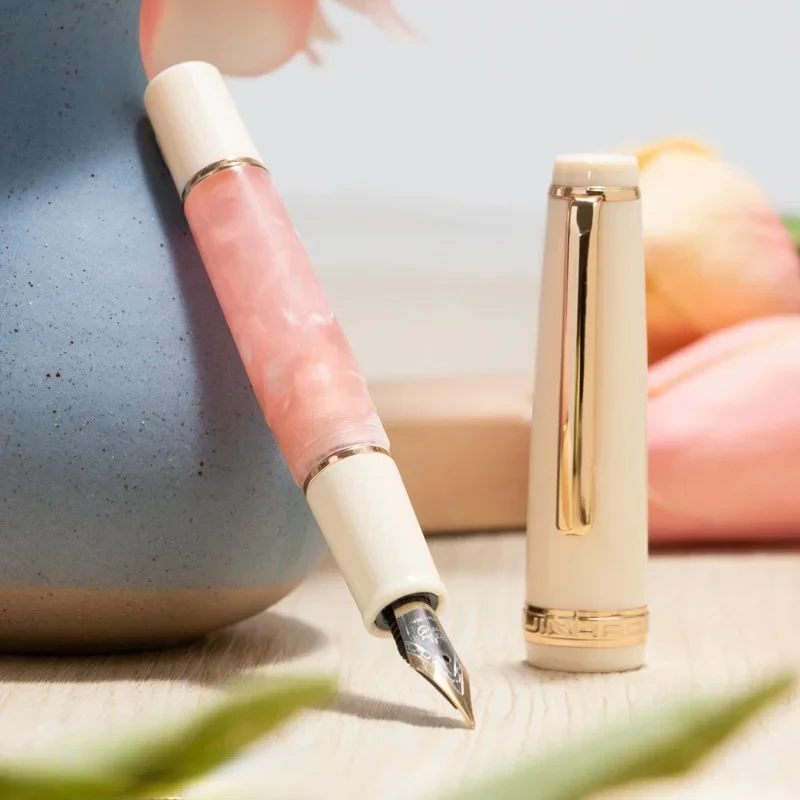 Jinhao 82 Mini Cute Short Portable Pocket Fountain Pen Students Acrylic/Plastic Calligraphy Practice Writing Business Pen Gift