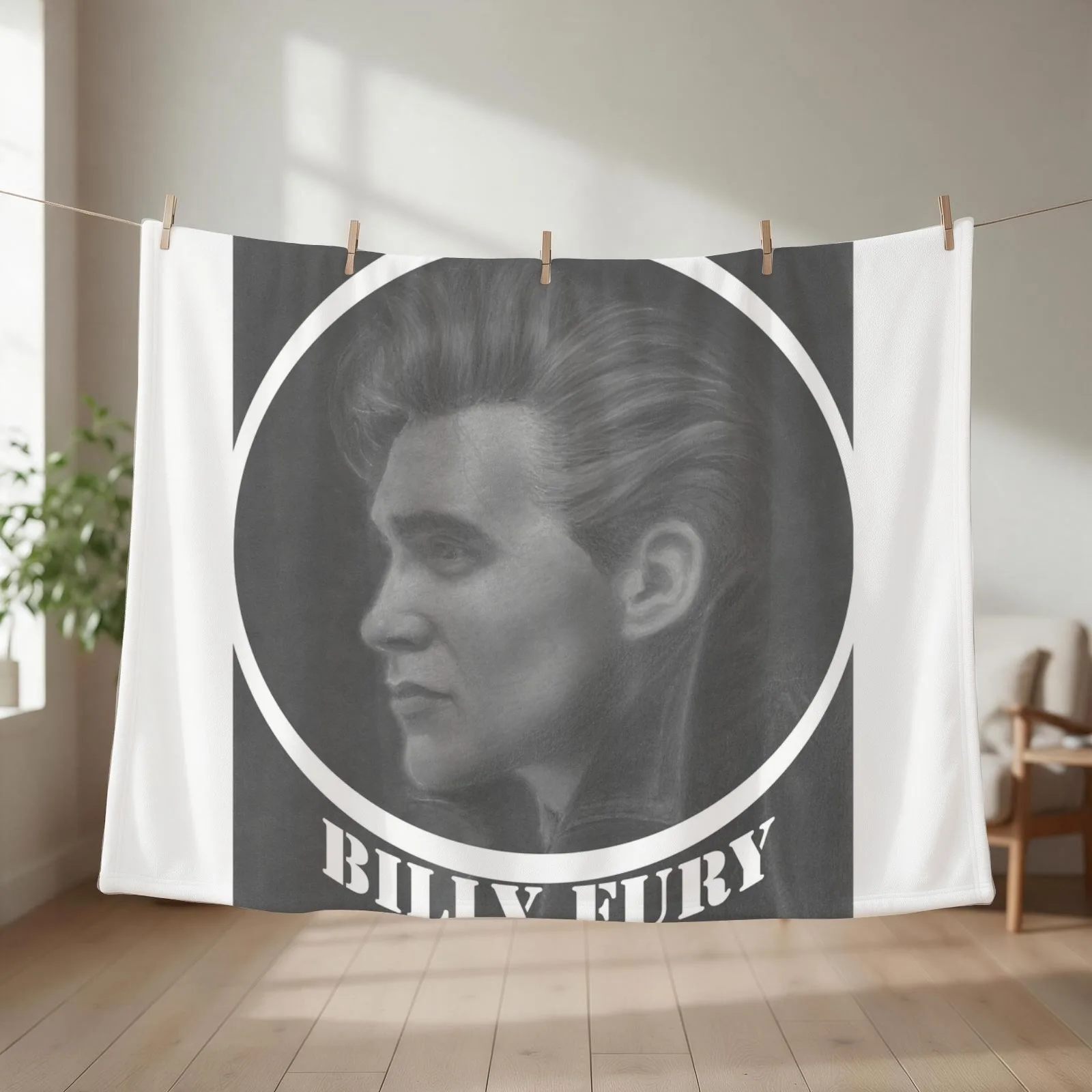 Billy Fury Throw Blanket couch cozy soft plush fuzzy picnic outdoor blanket