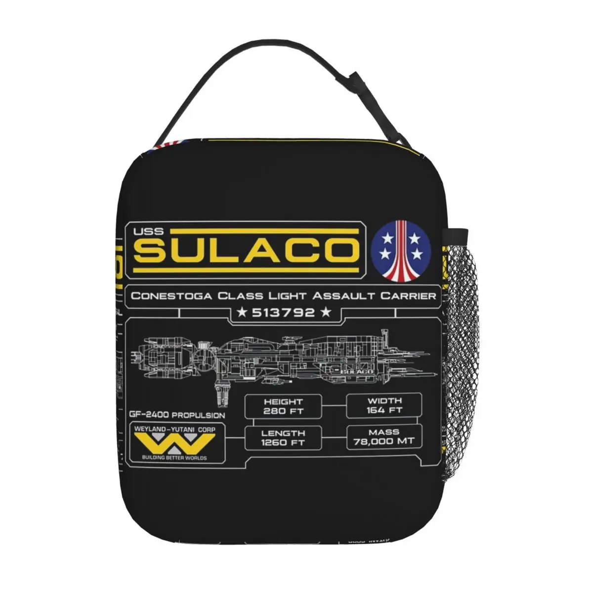 

Sulaco Schematic Weylands Yutani Accessories Insulated Lunch Bag For Work Food Storage Bag Portable Cooler Thermal Lunch Boxes
