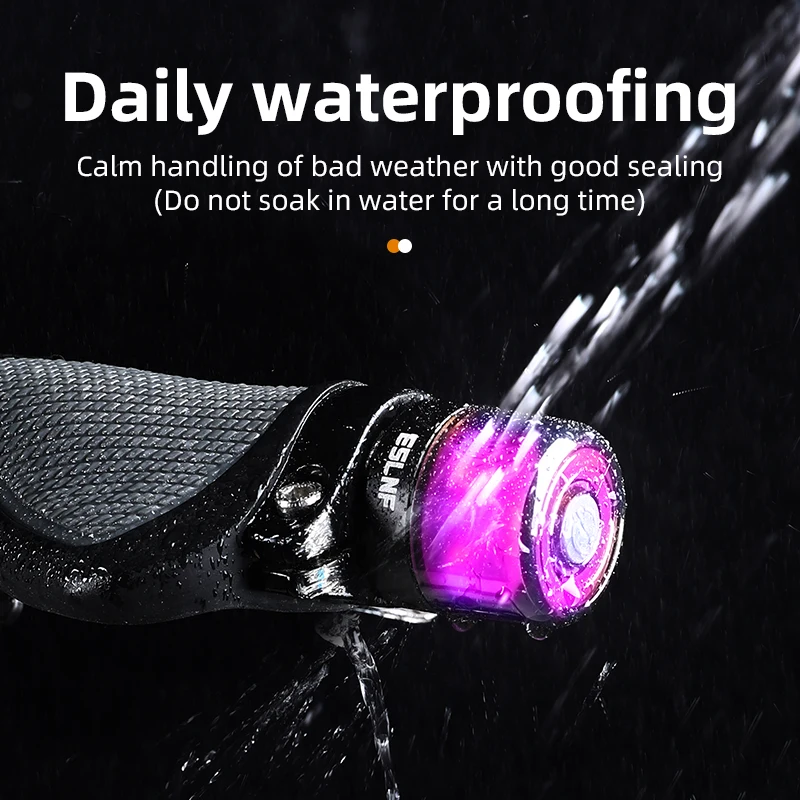 2024 New Waterproof Charging Bicycle Light Plug Light LED Cycling Turn Signal Warning Light Mountain Handlebar Blockage Light