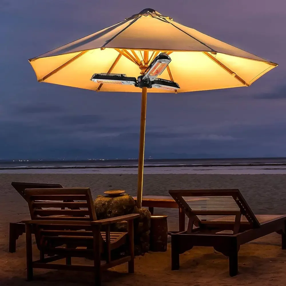 2000W Infrared Electric Patio Heater with 3 Radiant Panels for Pergola or Gazebo