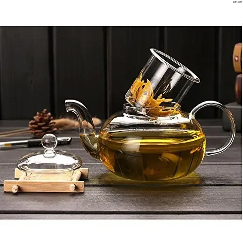 240ml/1000ml Filterable Heat-resistant Thickened Glass Teapot High Borosilicate Glass Flower Tea Pot Heatable Glass Tea Set