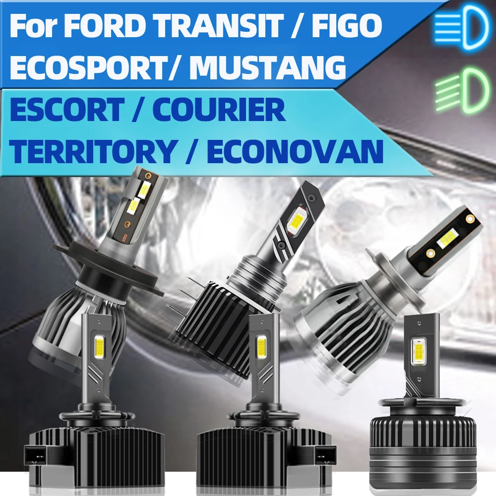 LED Headlight H7 H4 D3S D5S D8S 26000LM High Brightness For FORD TRANSIT ECONOVAN TERRITORY COURIER ESCORT FIGO MUSTANG ECOSPORT