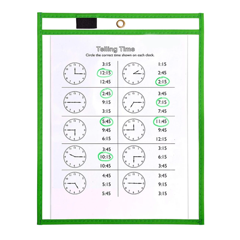 

20X Dry Erase Pockets Pockets Perfect Classroom Organization Reusable Dry Erase Pockets Teaching Supplies