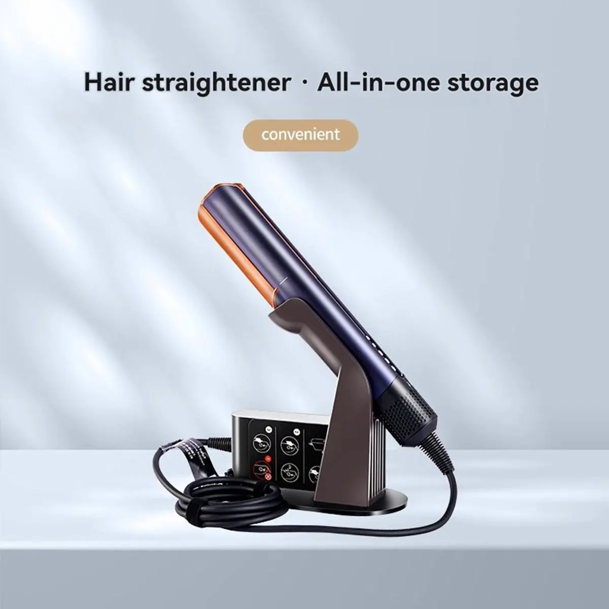 

T33C For Hair Straightener Holder Aluminum Alloy Bracket One-Piece Storage Desktop Stand for Airstrait HT01
