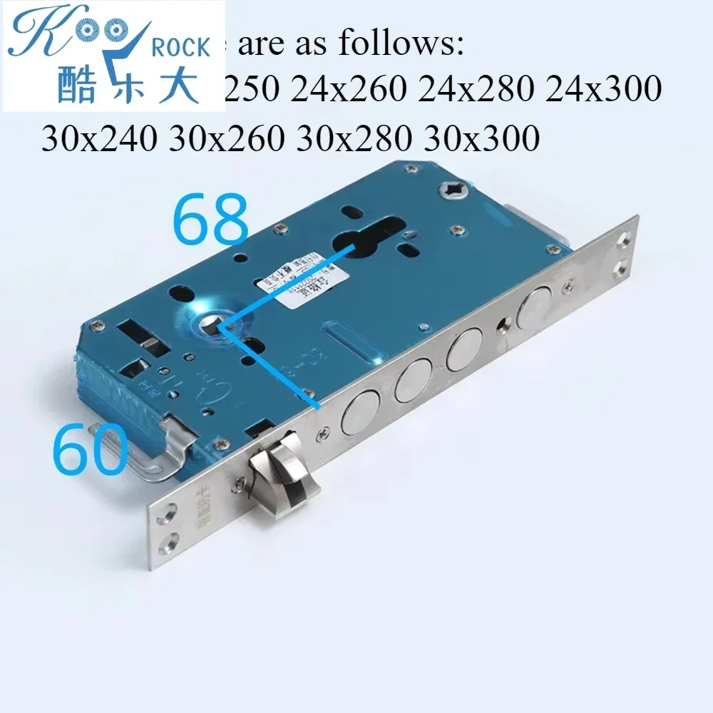 fingerprint lock body, 60x68 all size Stainless steel Double active and double fast extended