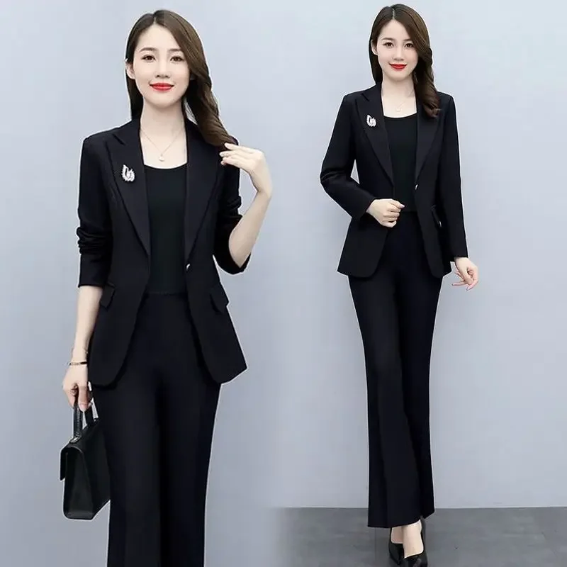 Outfit weites Bein Hosen anzug Blazer und Damen 2 Hosen Sets weiß zweiteilige Set Hosen für Frauen formelle Business sexy edel xxl d