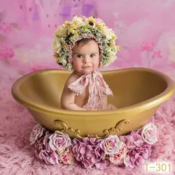 Décoration de tête de fleurs colorées pour nouveau-né, accessoires de photographie, bonnet de bébé, chapeau de prise de vue, accessoires de pose