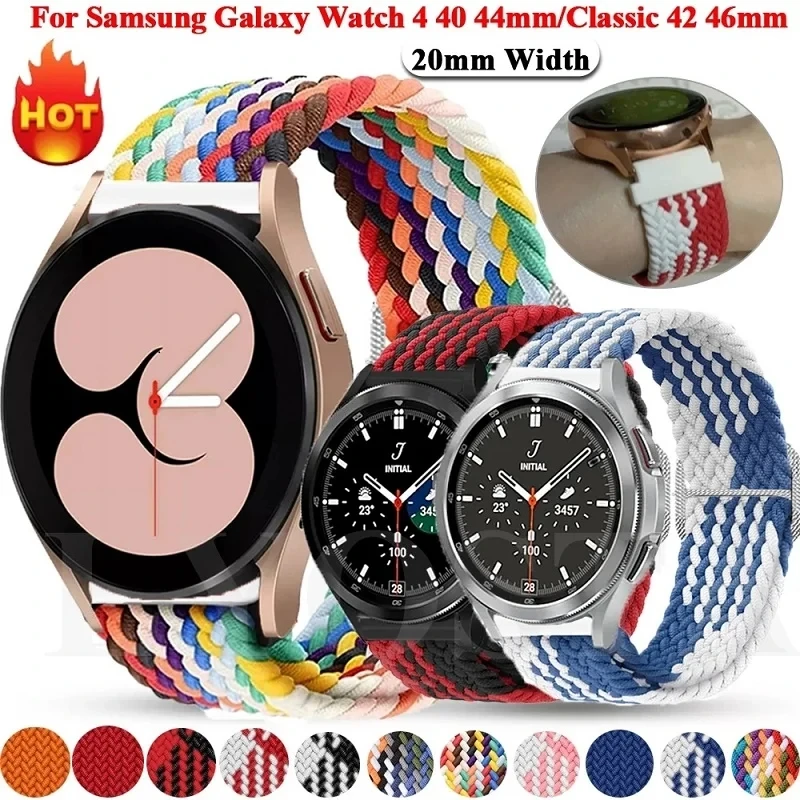 

20mm Nylon Strap for Samsung Galaxy Watch4 Classic 46 42mm Smart Watch Strap/Galaxy Watch 5/4 44mm40mm 5pro 45mm Strap Wristband