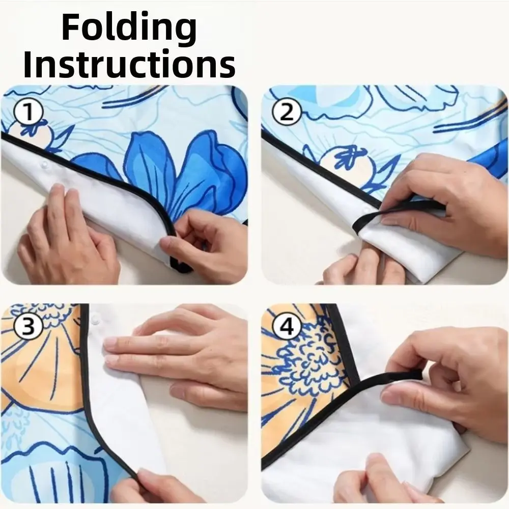 Floral print Adult Bibs Reusable Waterproof Dining Bibs Protective Washable Clothing Protector Senior Citizens