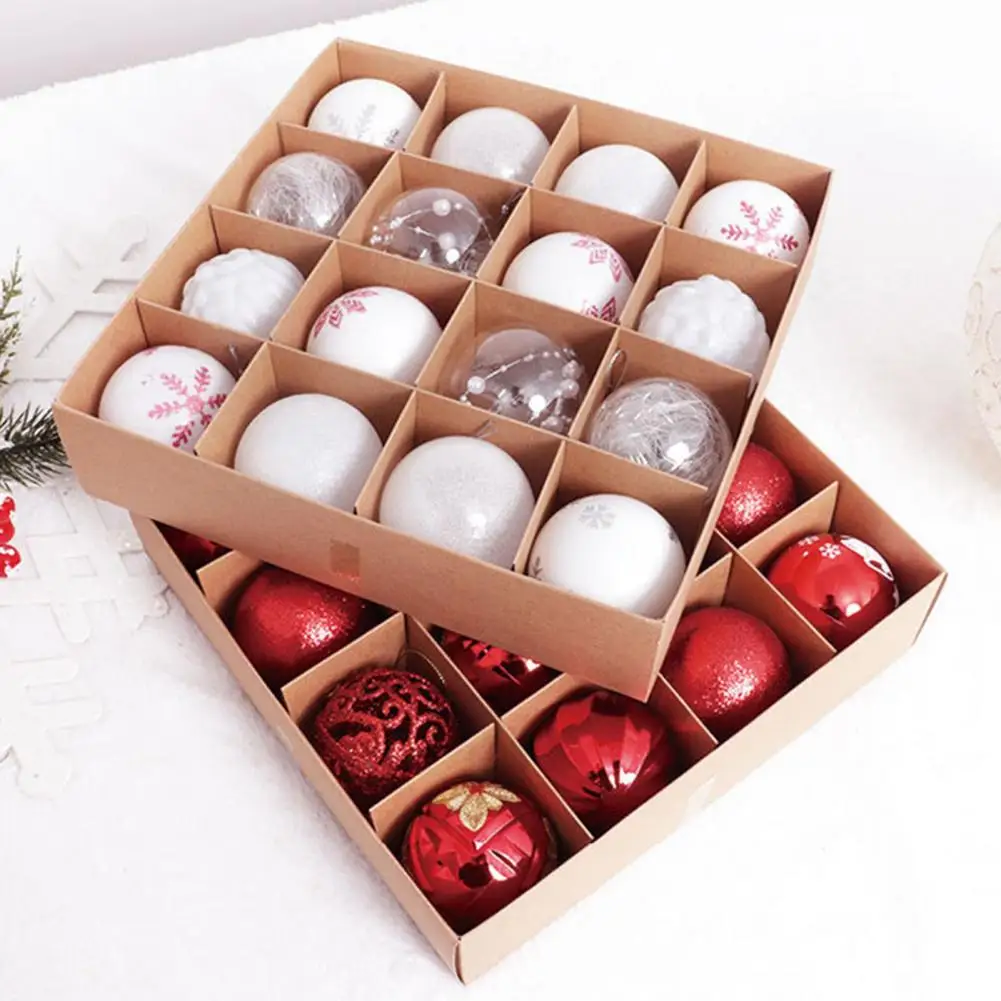 Durable Plastic Christmas Ornaments Christmas Ball Ornaments Set for Holiday Home Party Decor 16/44pcs Plastic Tree Hanging