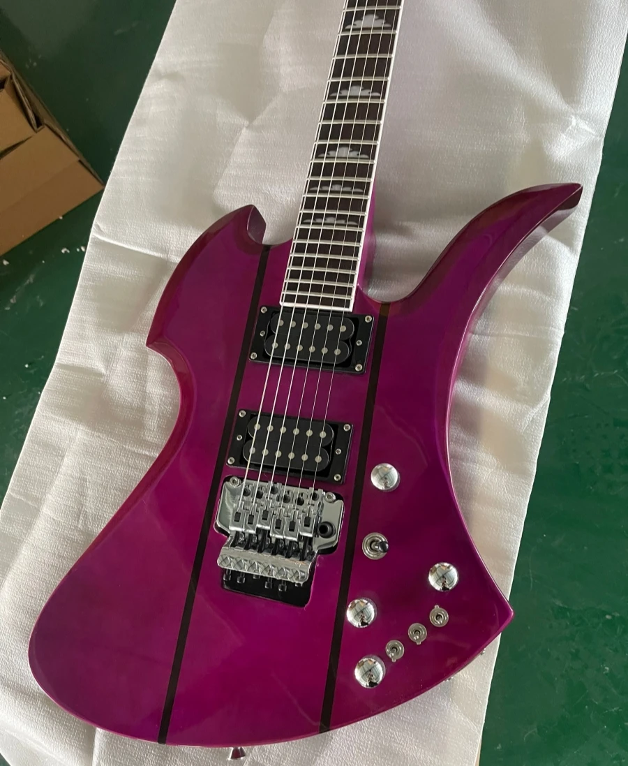 Flyoung Purple Electric Guitar with Tremolo Bridge,Rosewood Fingerboard,Offer Customize