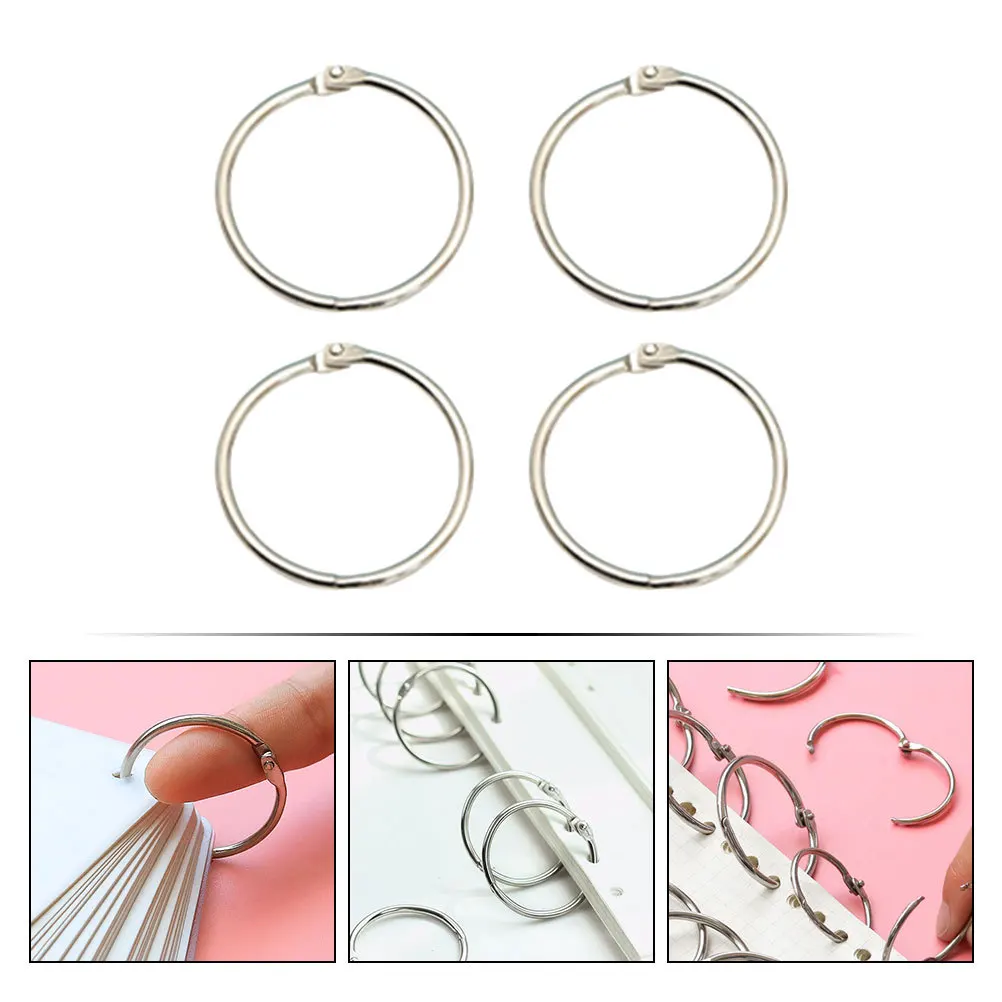 25pcs Metal Binder Rings 25Mm Strong Smooth Edge For Scrapbook Diy Notebook Loose Leaf Binding Ring Buckles Office School