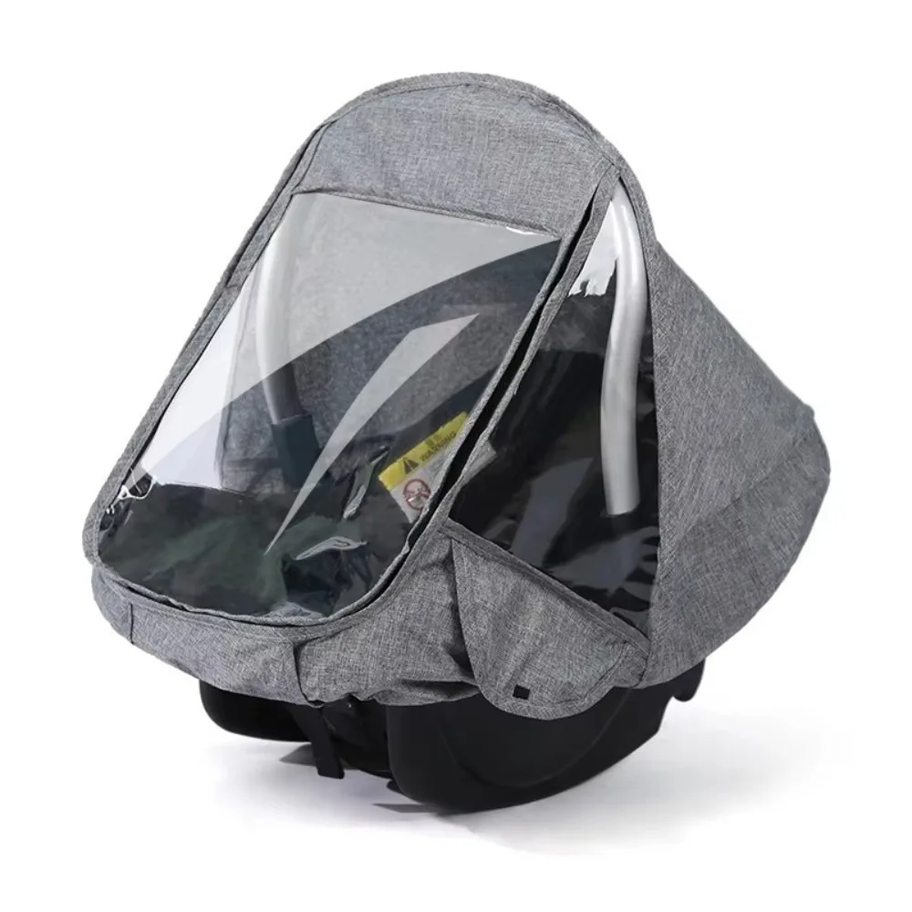 Transparent EVA Baby Safety Seat Rain Cover Insect-proof Windproof Newborn Basket Rain Cover Waterproof Full Coverage