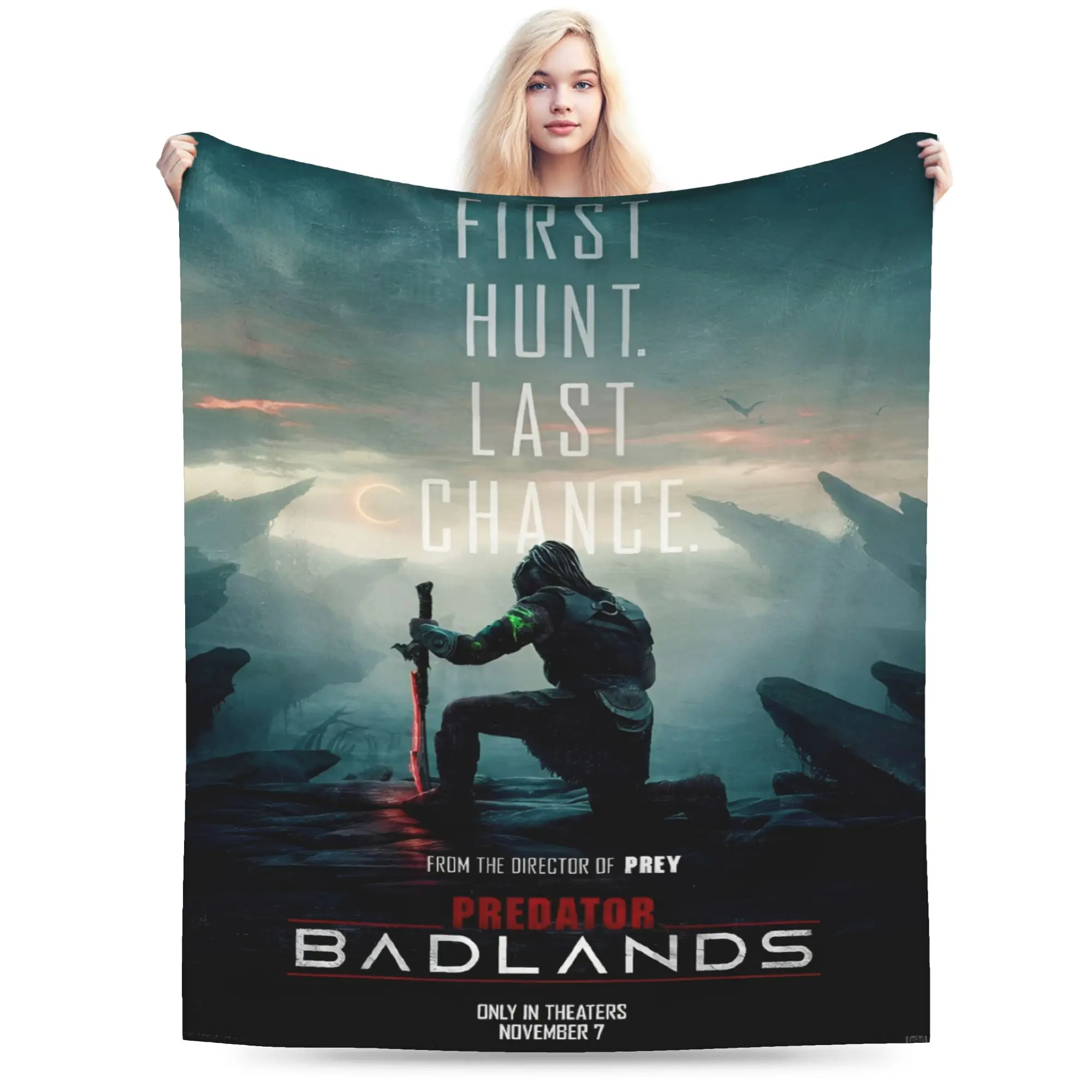 المفترس: بطانية بادلاندز خفيفة الوزن من الصوف الرقيق هدايا مريحة رمي البطانيات المفرش