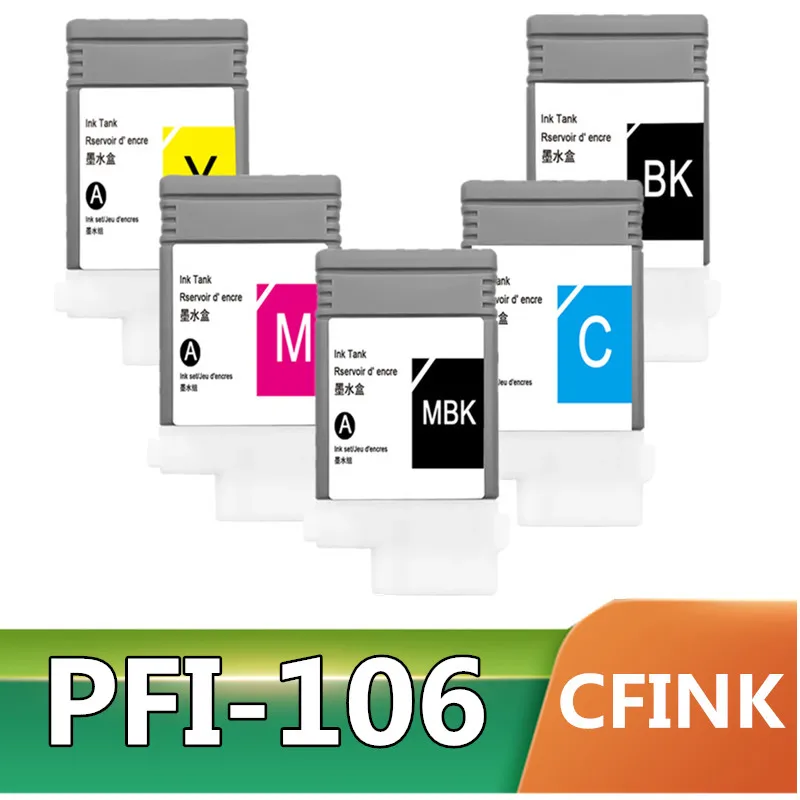 

106 PFI-106 For Canon PFI 106 Ink Cartridge Compatible For Canon iPF 6400 6450 6410 6460 6400S 6410S 130ML Pigment ink