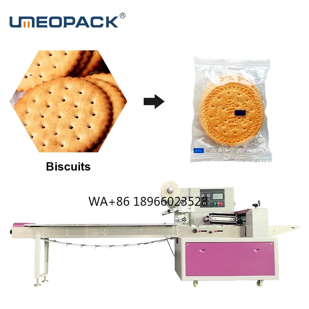 Máquina envasadora de cables de almohada de flujo, embalaje Horizontal multifunción, bolsita de pan, galletas, pasteles, helado, verduras, alimentos, cubiertos