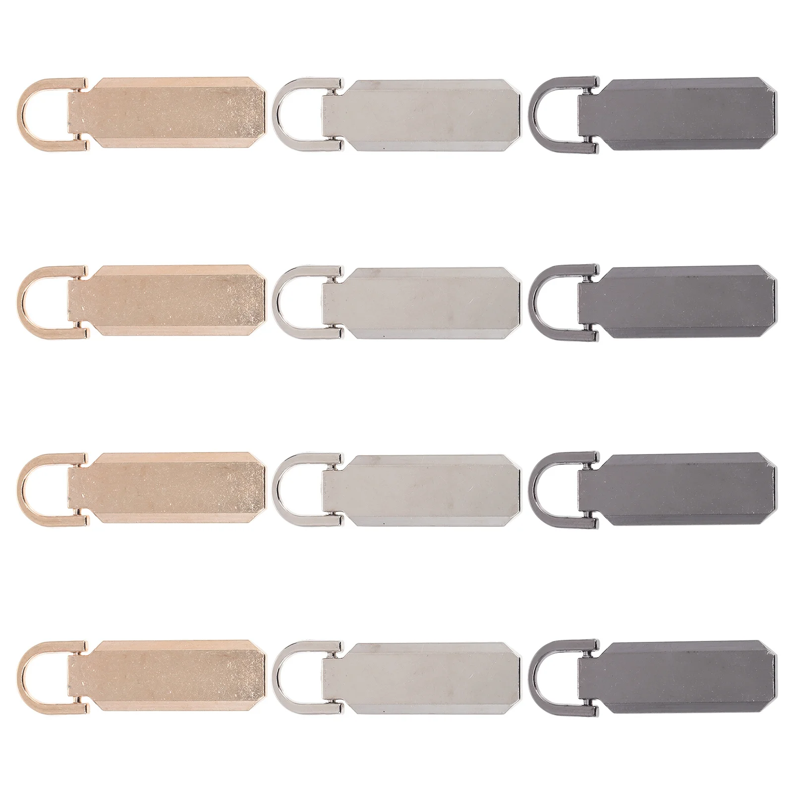 

12Pcs Durable Zipper Pulls Premium Zinc Alloy Material Easy Install for Luggage Bags Clothing Repairs Zipper Puller Tabs