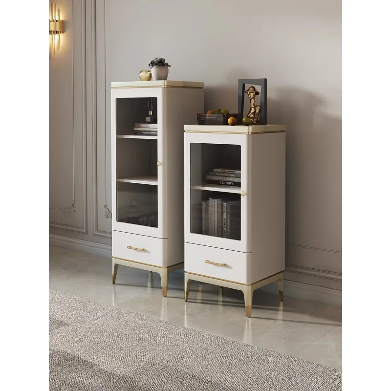 

Jane Fina light luxury floor cabinet modern simple small apartment living room TV cabinet storage sideboard solid wood wine cabi