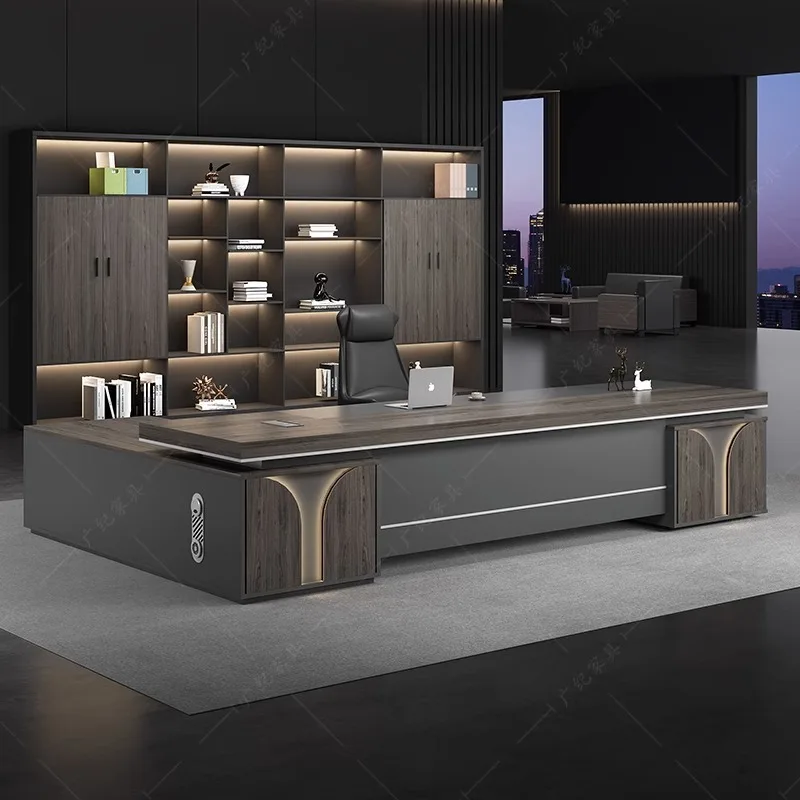 Office desk and chair combination simple modern leadership table manager supervisor table