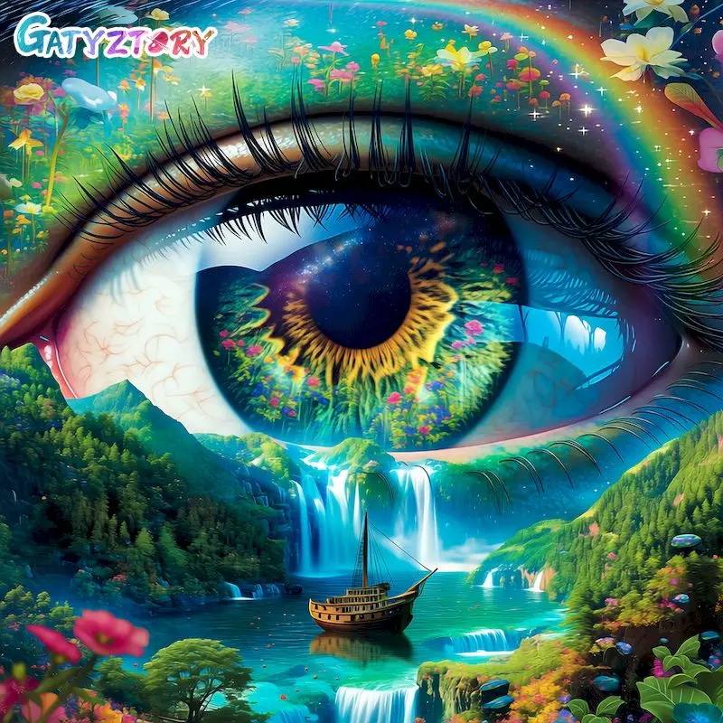 

Diamond Painting Kit Wall Decor Diamond Painting For Adults Eye Scenery Full Round/Square Craft Supplies Handmade Diamond Painti