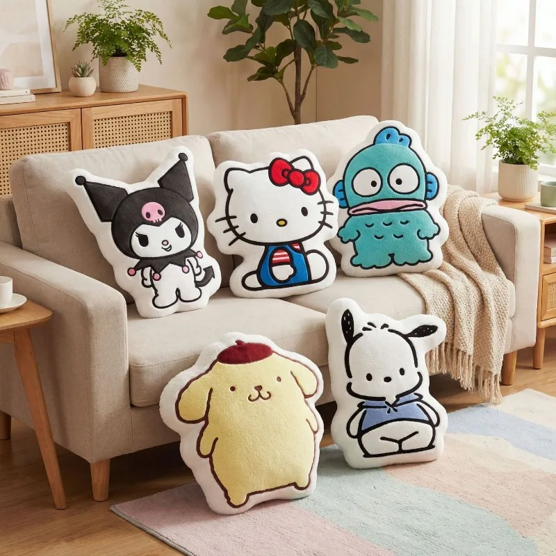 

Sanrio Anime Peripherals Kuromi Figure Doll Pompompurin Figurine Plush Hello Kitty My Melody Decoration Collection Toys Gifts