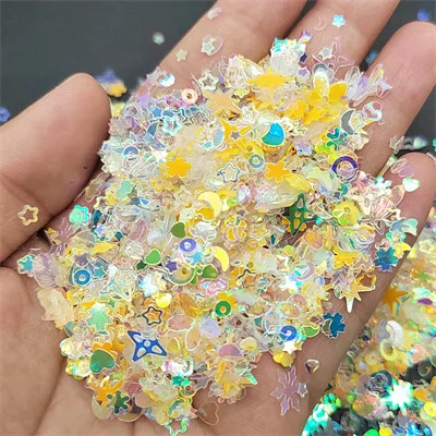 Kristall Nagel Pailletten gemischt Stern Herz Blume Flocken gillter Pailletten Pailletten Pailletten für Nägel Kunst Maniküre Hochzeit Dekor Konfetti