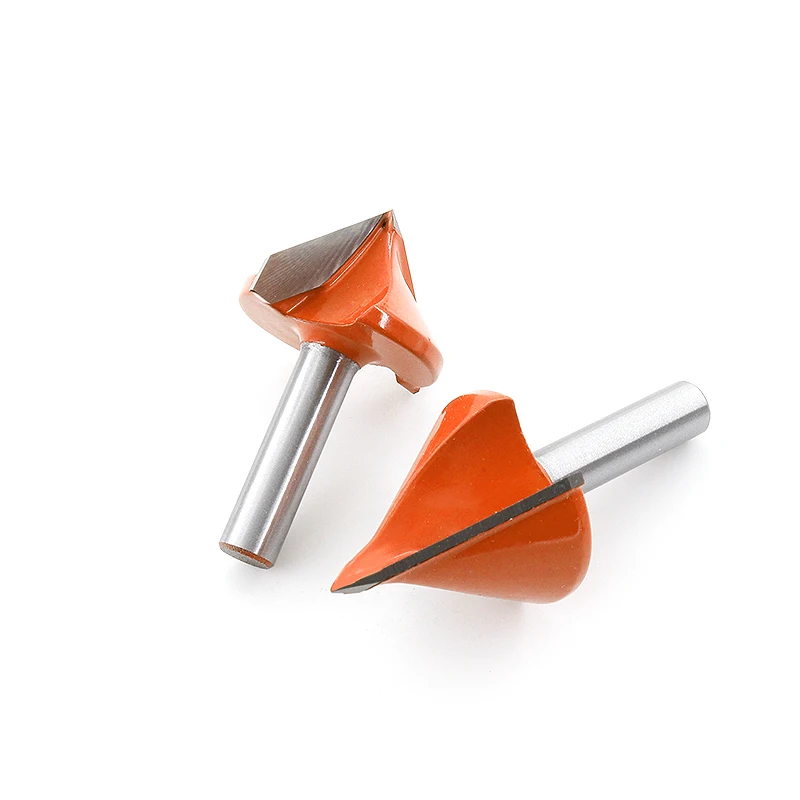 VACK 6/8mm V şekli CNC katı ahşap freze kesicisi 60 ° 90 ° 120 ° derece açı ile ağaç İşleme yönlendirici Bit için karbür End Mill