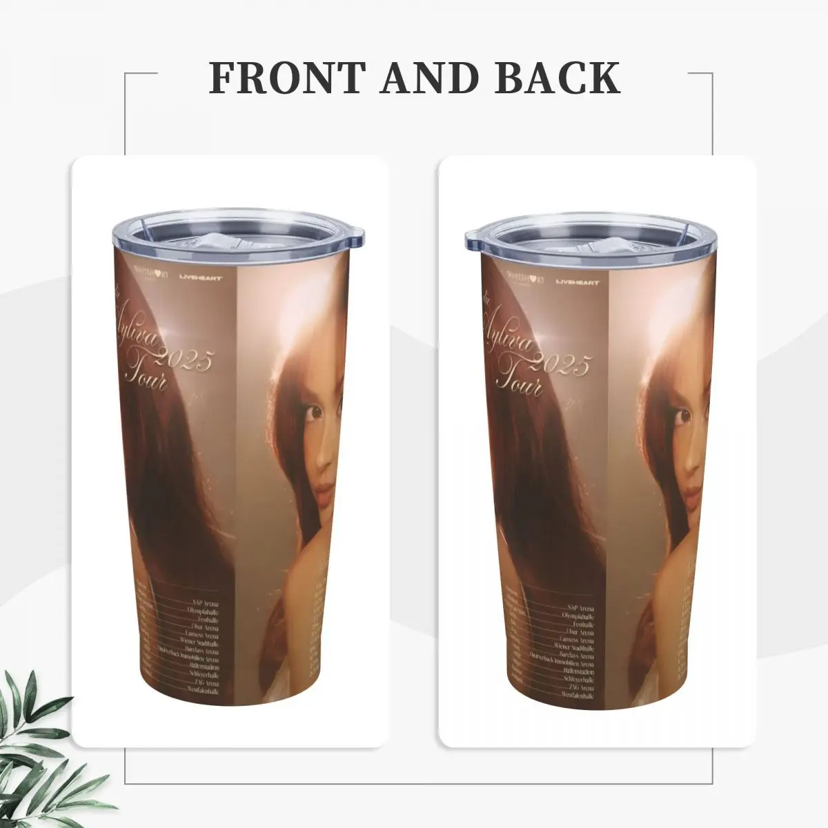 Ayliva Cool Singer Tour 2025 Insulated Tumbler with Straws Lid Vacuum Coffee Mugs Outdoor Portable Car Bottle Cup 20oz