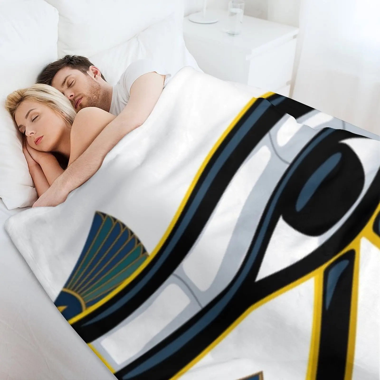 مصر القديمة رمي بطانية الزخرفية لينة سرير فروي ريتروس البطانيات