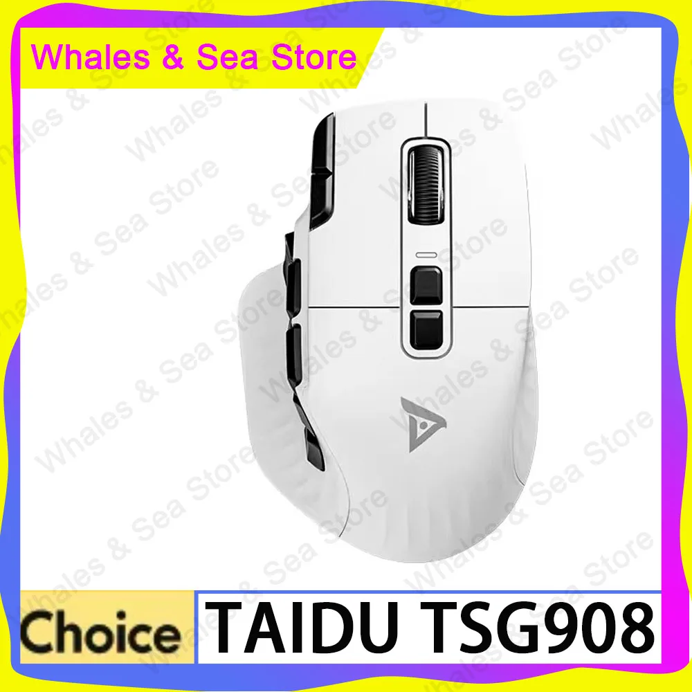 

Игровая мышь Taidu Tsg908 Esports, беспроводная, три режима, сенсор Paw3950, многофункциональная, с настраиваемыми кнопками, полая конструкция, совместимость с 8K, для настольных ПК, для больших рук, подарок