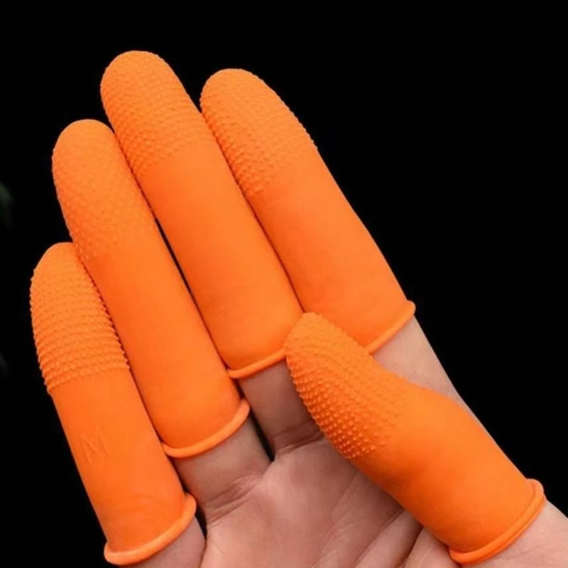 Latex Finger Protectors With Breathable Design And Antislip Dots Finger Cots For Extended Work Safety