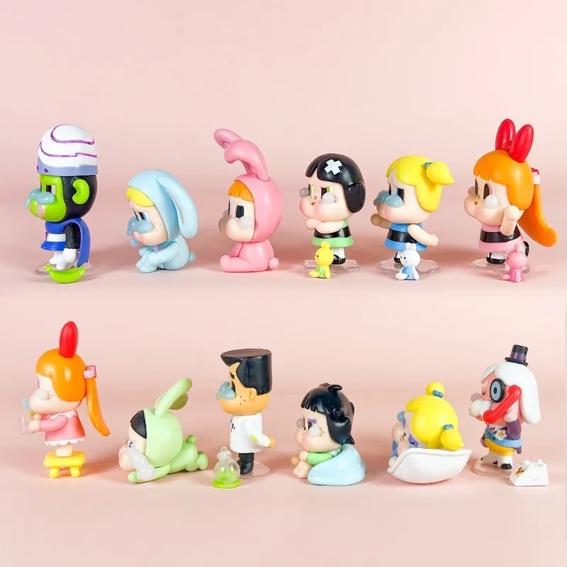 10CM De Powerpuff Girls Seizoen Huilende Baby Blind Box PVC Leuke Ornamenten Willekeurige Stijl Jongens en Meisjes Besparen Geschenken Trendy Speelgoed