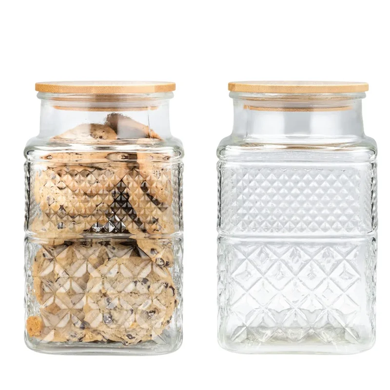 ab66-2pcs-coffee-pasta-sugar-tea-jar-snack-nuts-cookie-jar-with-bamboo-lid-airtight-lids
