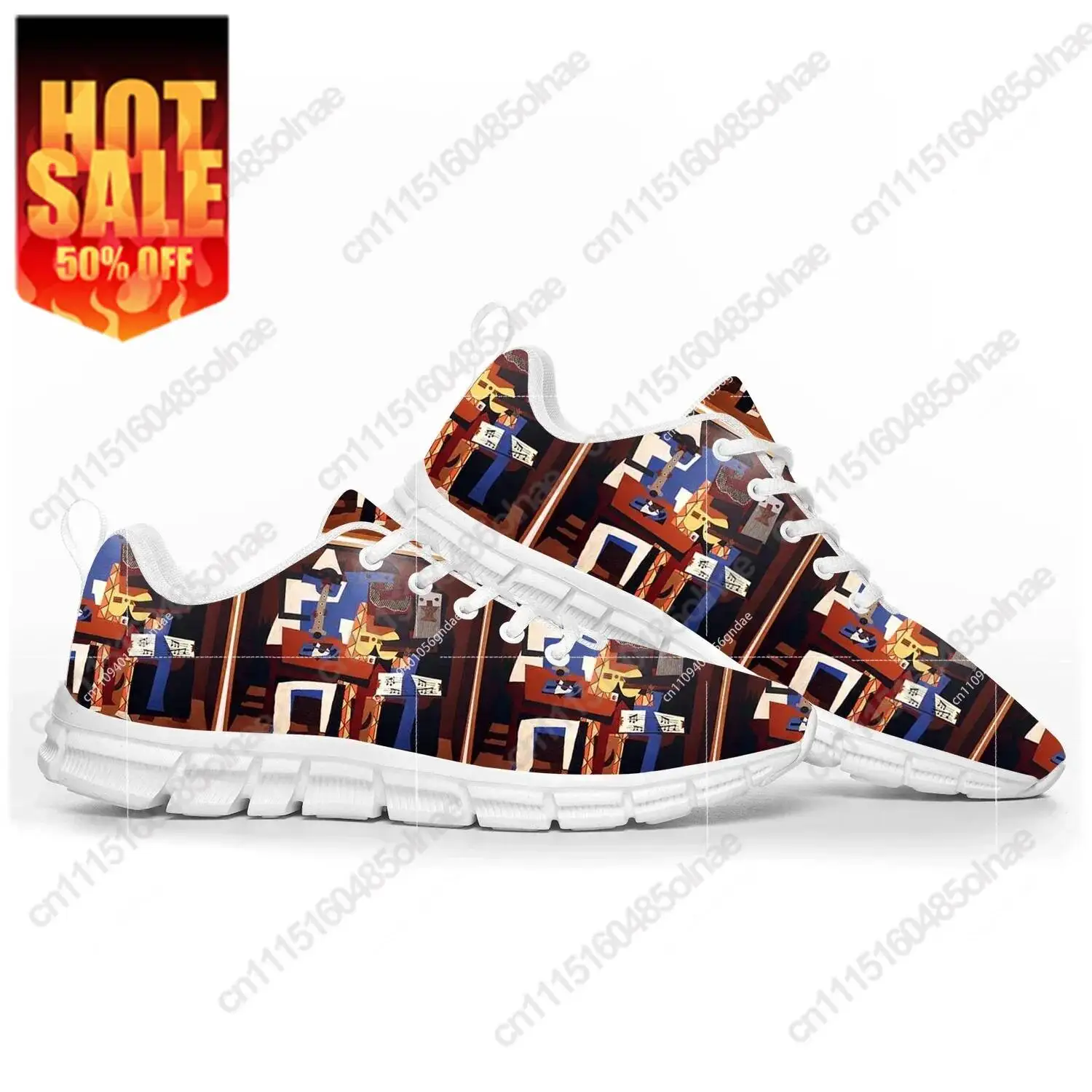 Picasso Three musicians Sports Shoes Mens Womens Customized Sneakers Casual High Quality Couple White