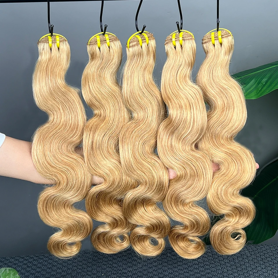 Body Wave #27 Color Human Hair Bundles Double Weft 16-30 Inch Vietnamese Hair Weave Extensions Tissage Raw Virgin Hair For Women