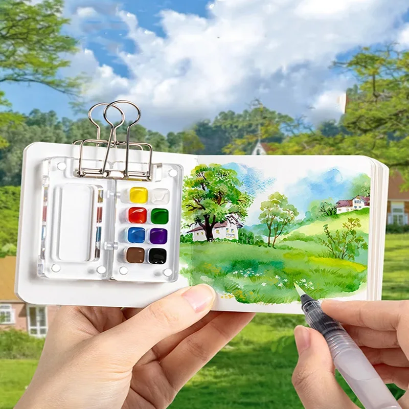 Clear Oil Painting Watercolor Palette INS Portable Travel Watercolor Packing Tray Acrylic Drawing Paint Box Artist Art Supplies